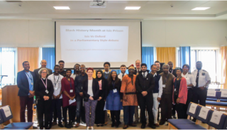 A picture moment: Members of the Oxford University with Isis prison volunteers and staffers
